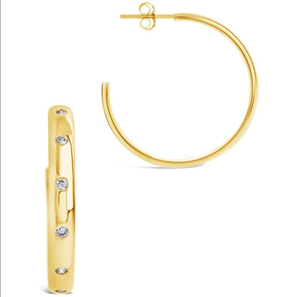 STERLING FOREVER CZ Everlee Hoop Earrings